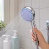 Silver shower head set, constant-temperature anti-scald shower head, water-saving pressure-increasing bathroom hardware details Picture